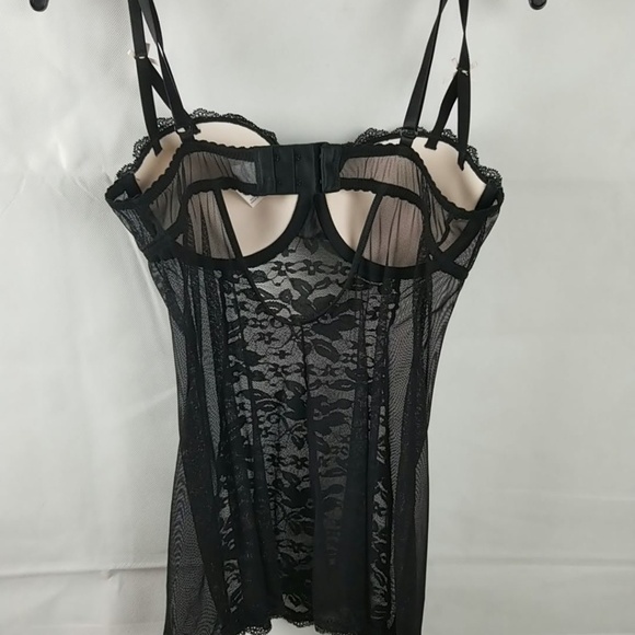 𝅺GILLIGAN & O'Malley Black Lace Babydoll I XS - Picture 3 of 5